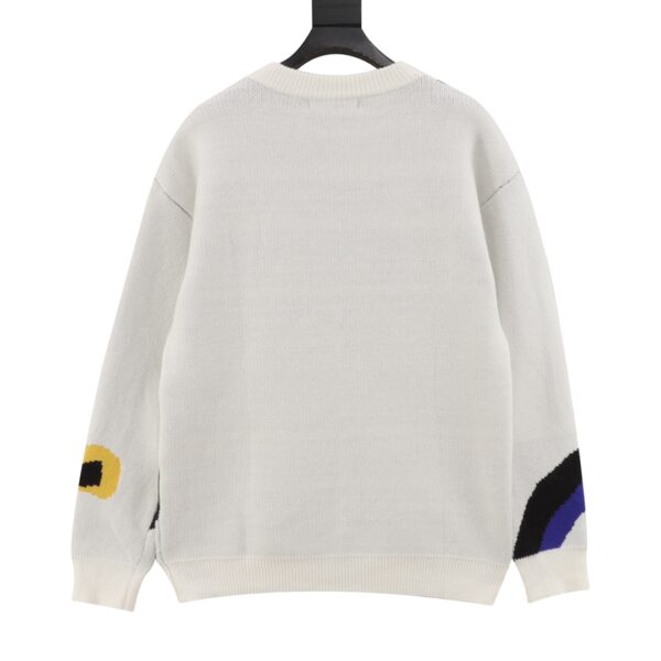 430 Louis Vuitton Face Jacquard Round Neck Sweater Autumn/Winter Portrait Theme Show Series Sweater, Classic OS Cutting Design - Image 3