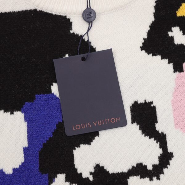 430 Louis Vuitton Face Jacquard Round Neck Sweater Autumn/Winter Portrait Theme Show Series Sweater, Classic OS Cutting Design - Image 8