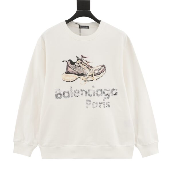 Balenciaga Balenciaga Shoe Printed Round Neck Hoodie - Image 2