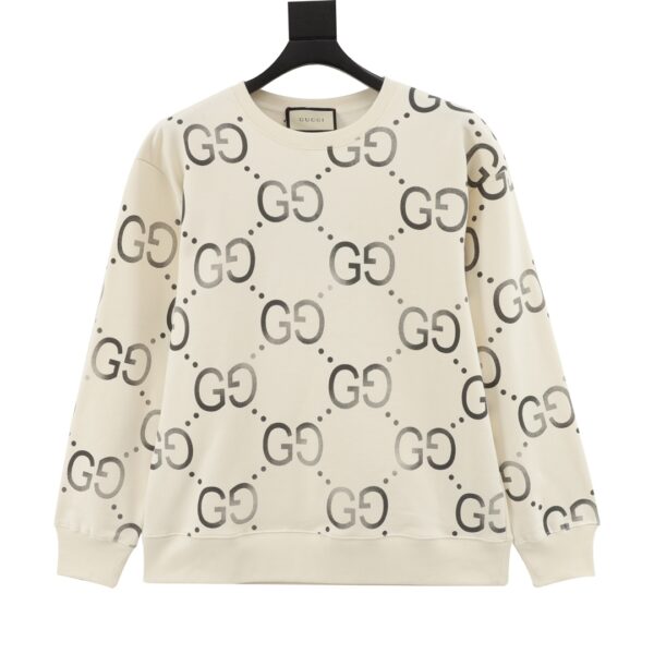 Gucci GG full print gradient cotton round neck sweatshirt - Image 2