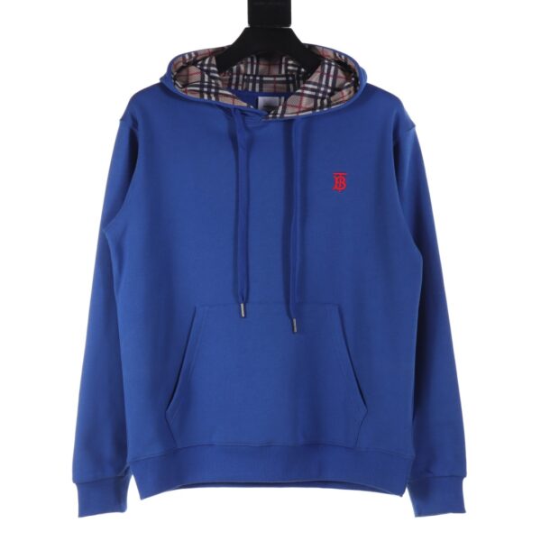 BURBERRY/Burberry BBR BT Embroidered Grid Lined Hoodie