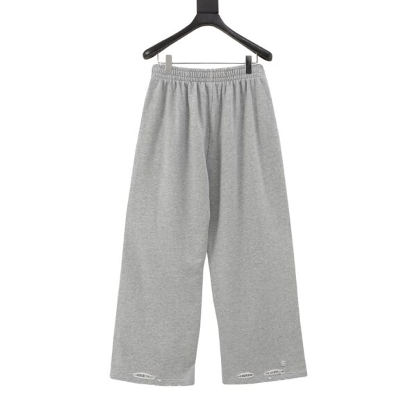 Balenciaga runway style earth pattern direct spray printing, washed for 1 day wear and tear pants - Image 4
